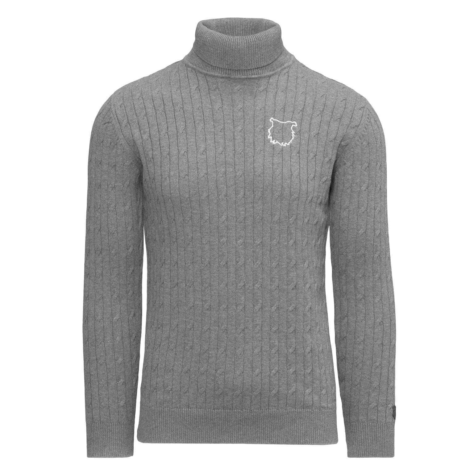 harmaa_neule_miehet C&B korkeakaulusneule, miehet - Image 1