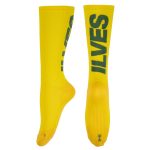 Tekninen sukka, keltainen ILVES-teksti