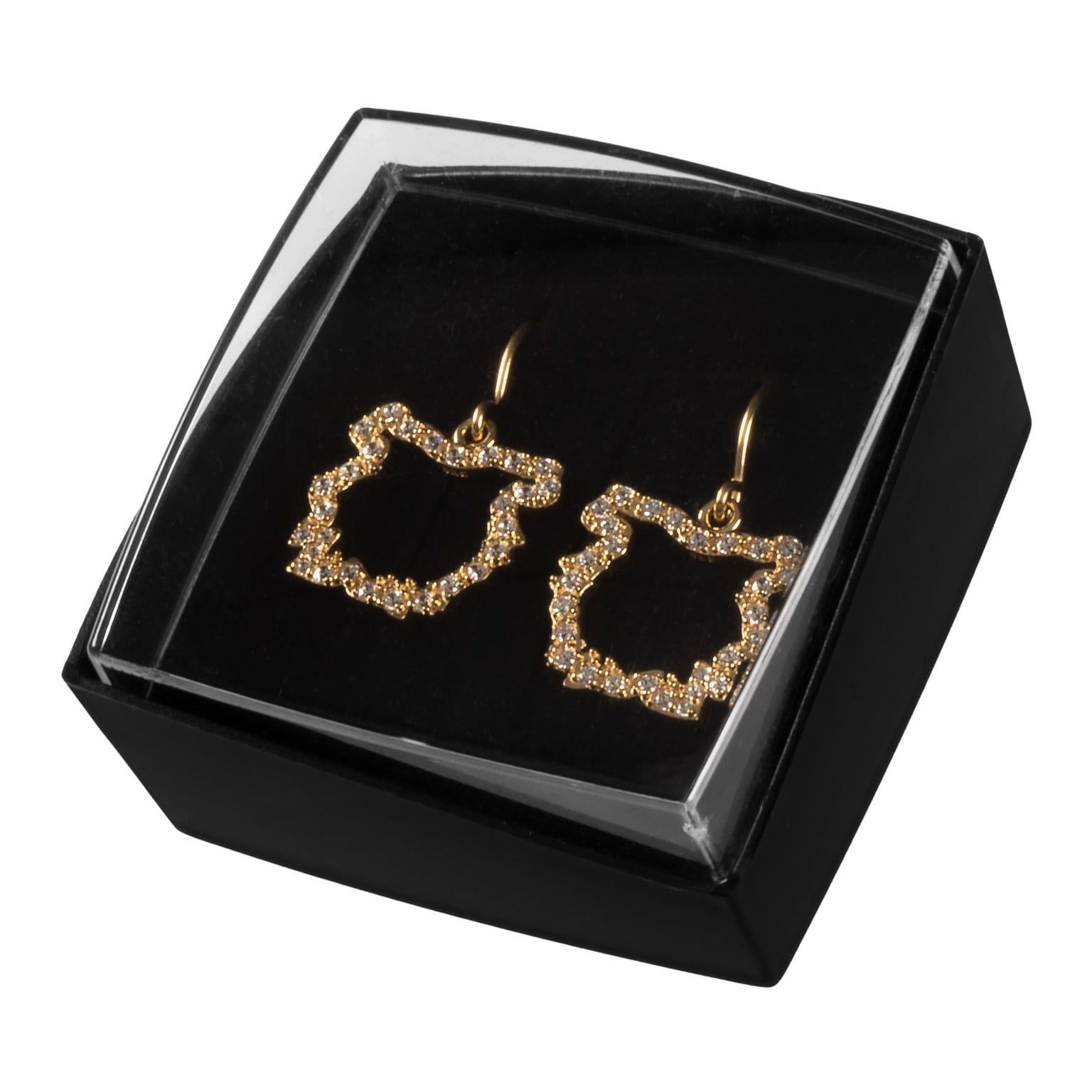 korvakorut_01 Riipuskorvakoru, kimaltava kullattu iso - Image 1