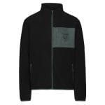 Fleecetakki, musta logo