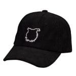 Lippis, valkoinen ääriviivalogo sametti