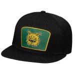 Snapback, musta vihreällä patchilla